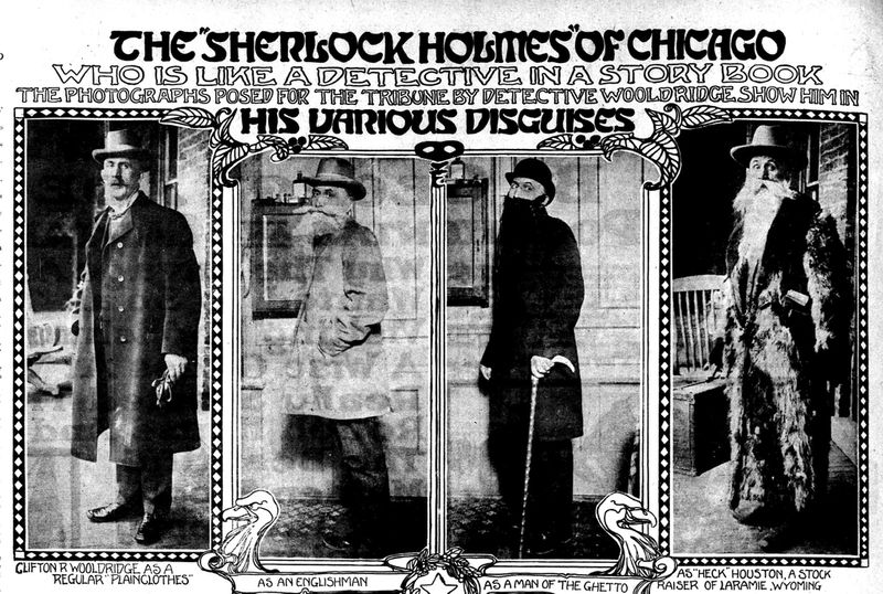  Nov. 25, 1906, edition of the Chicago Daily Tribune highlighted Wooldridge's many disguises. (Chicago Tribune)